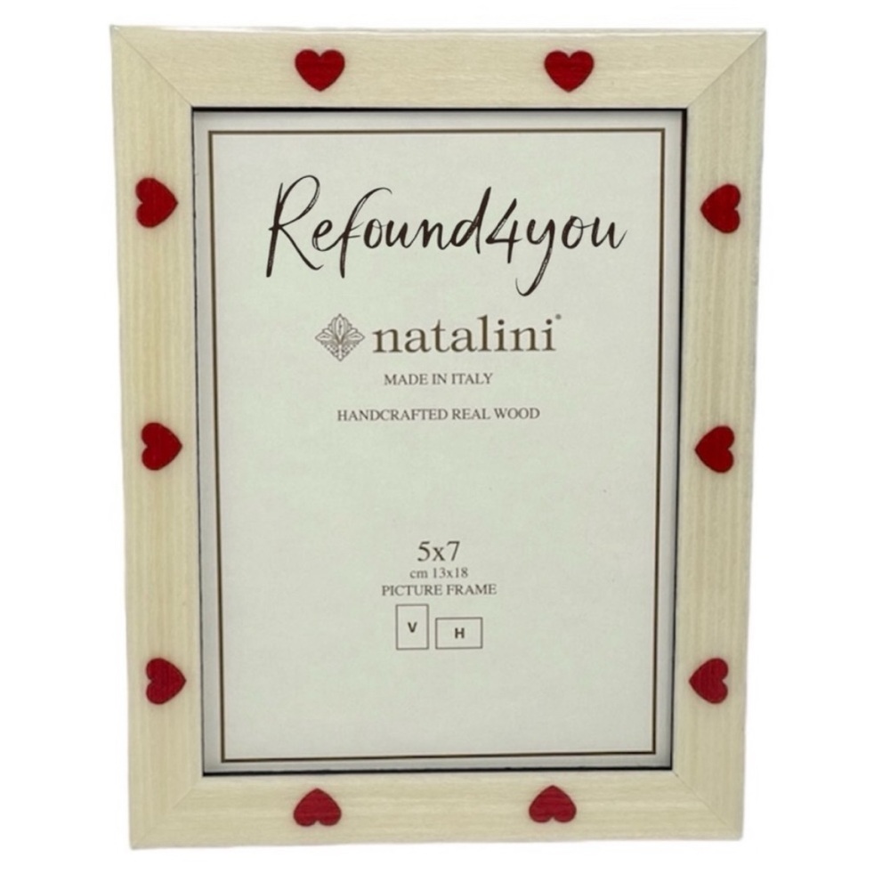 Natalini - ‘Hearts’ picture frame. 5” x 7”. NWT.
